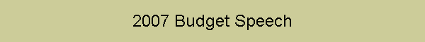 2007 Budget Speech