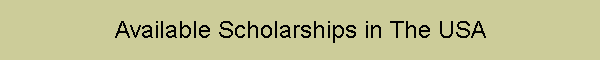 Available Scholarships in The USA